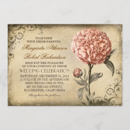 Vintage Blumen - Einladungen für Hochzeiten von Pi