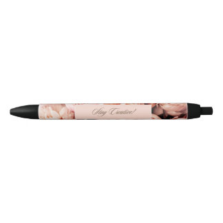 Vintage-Blumen-Élégant-Stift mit schwarzer Tinte Kugelschreiber