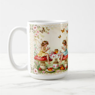 Vintage-Blumen-Feengarten zum Picknick Kaffeetasse