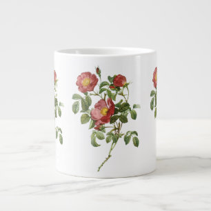 Vintage Blumen Florale rote Liebesrose von Redoute Jumbo-Tasse