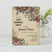 Vintage-Blumen-Geburtstag