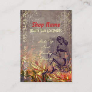Vintage Blumen - Geschäfts-Karte Visitenkarte