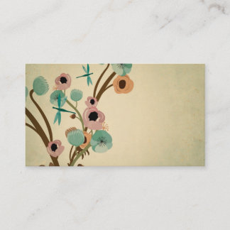 Vintage Blumen Geschäfts-Karte Visitenkarte