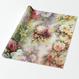 Vintage-Blumen Geschenkpapier