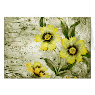 Vintage-Blumen-Grußkarte für alle Anlässe