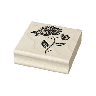 Vintage Blumen-Gummikunst-Briefmarke Gummistempel