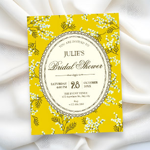 Vintage-Blumen-Hochzeitsdusche Einladung