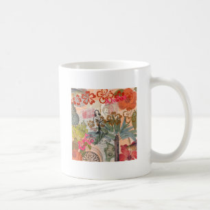 Vintage-Blumen Hula Farbige Hawaiianische Tropen  Kaffeetasse
