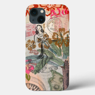 Vintage Blumen Hula Farbige Hawaiianische Tropisch Case-Mate iPhone Hülle