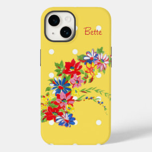 Vintage Blumen i Case-Mate iPhone 14 Hülle
