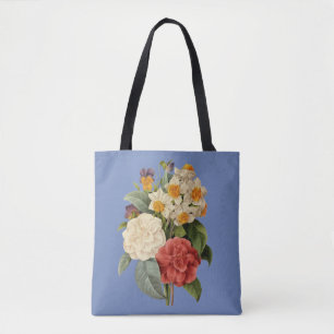 Vintage Blumen, Kamelien und Narzissen, Redoute
