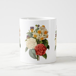 Vintage Blumen, Kamelien und Narzissen, Redoute Jumbo-Tasse