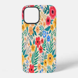 Vintage-Blumen, kleine bunte Blumen. iPhone 12 Hülle