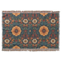 Vintage-Blumen- Kuscheldecke fürs neue Zuhause