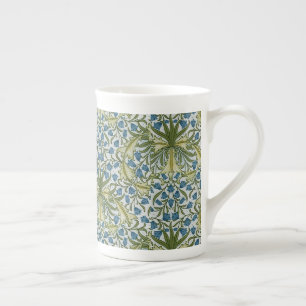 Vintage-Blumen-Laub-Blumen Glockenblume Blau Prozellantasse