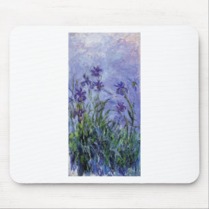 Vintage Blumen lilac-irises-1917 monet. Mousepad
