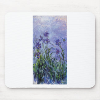 Vintage Blumen lilac-irises-1917 monet. Mousepad