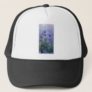 Vintage Blumen lilac-irises-1917 monet. Truckerkappe
