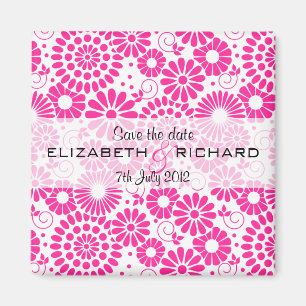 Vintage-Blumen-Magnet in Rosa Magnet