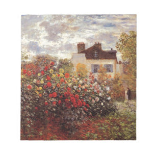 Vintage Blumen Monet-s-Garten-in-Argenteuilsonne Notizblock