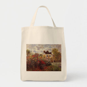 Vintage Blumen Monet-s-Garten-in-Argenteuilsonne Tragetasche