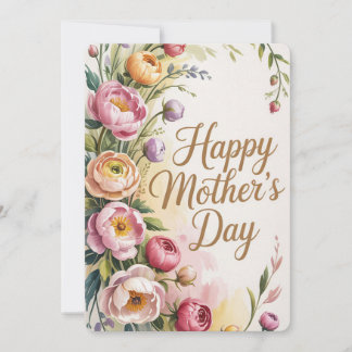 Vintage-Blumen-Muttertags-Karte Feiertagskarte