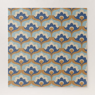Vintage-Blumen nahtloses Design. Puzzle