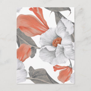 Vintage-Blumen-nahtloses Muster Postkarte