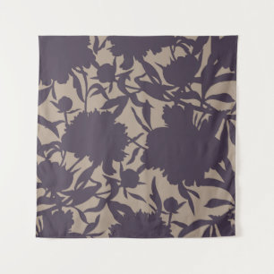 Vintage-Blumen nahtloses Muster. Silhouetten gemac Wandteppich