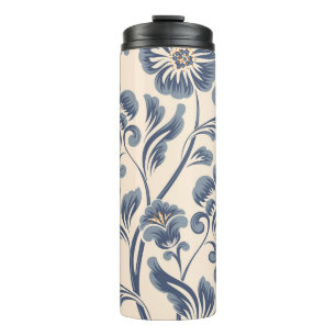 Vintage-Blumen nahtloses Musterelement. Elegante T Thermosbecher