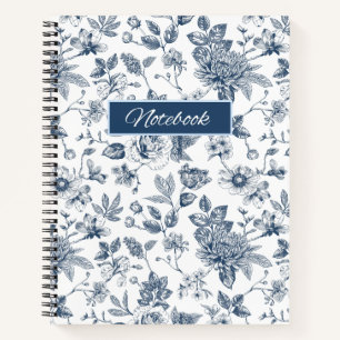 Vintage-Blumen-Notizbuch 100 Seiten Spiralnotizbuc Notizbuch