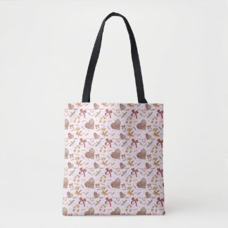 Vintage-Blumen & Papierherzen-Tasche