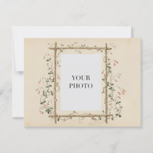 Vintage-Blumen-Personalfoto Postkarte