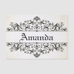 Vintage Blumen Personalisiert Seidenpapier