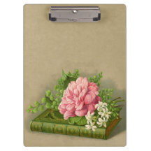 Vintage Blumen-Pfingstrose Klassisches Buch Elegan