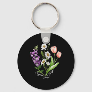 Vintage-Blumen-Pflanze Fingerhut Gänseblümchen Tul Schlüsselanhänger