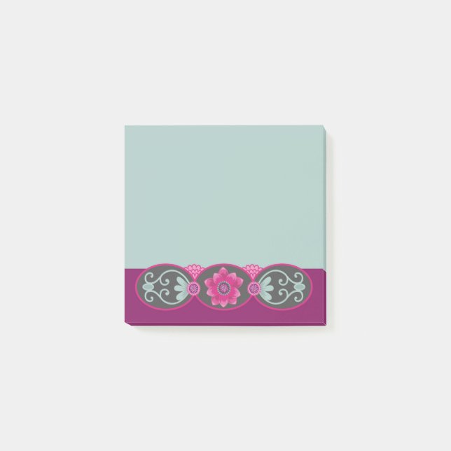 Vintage-Blumen-Post-it-Notes Post-it Klebezettel (Vorderseite)