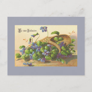 Vintage-Blumen-Postkarten Postkarte