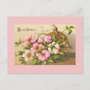 Vintage-Blumen-Postkarten Postkarte