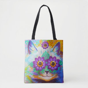 Vintage Blumen-Power-Katzen-Kunst Louis Wain