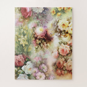 Vintage-Blumen Puzzle