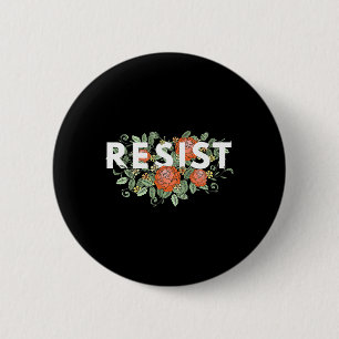 Vintage Blumen Resistenz Anti-Trump Nicht Mein Prä Button