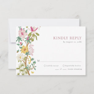 Vintage-Blumen-RSVP-Karten RSVP Karte