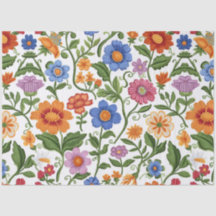 Vintage-Blumen-Strick-Botanik-Muster-Pastell