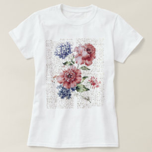 Vintage-Blumen T-Shirt