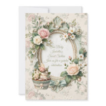 Vintage-Blumen-Teeparty-Süße-16-Einladung