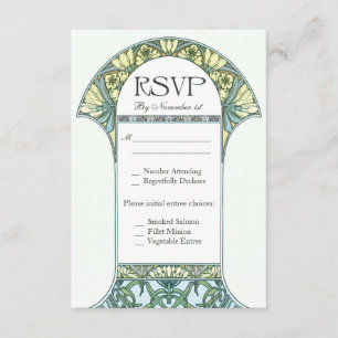 Vintage Blumen-UAWG Hochzeits-Karten VII RSVP Karte