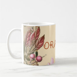 Vintage Blumen und Orangen  Kaffeetasse