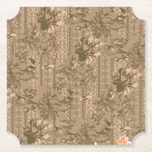 Vintage-Blumen-Untersetzer-Set Neutrales Luxus Untersetzer
