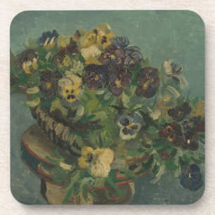 Vintage Blumen Van Gogh Stiefmütterchenkorb Getränkeuntersetzer